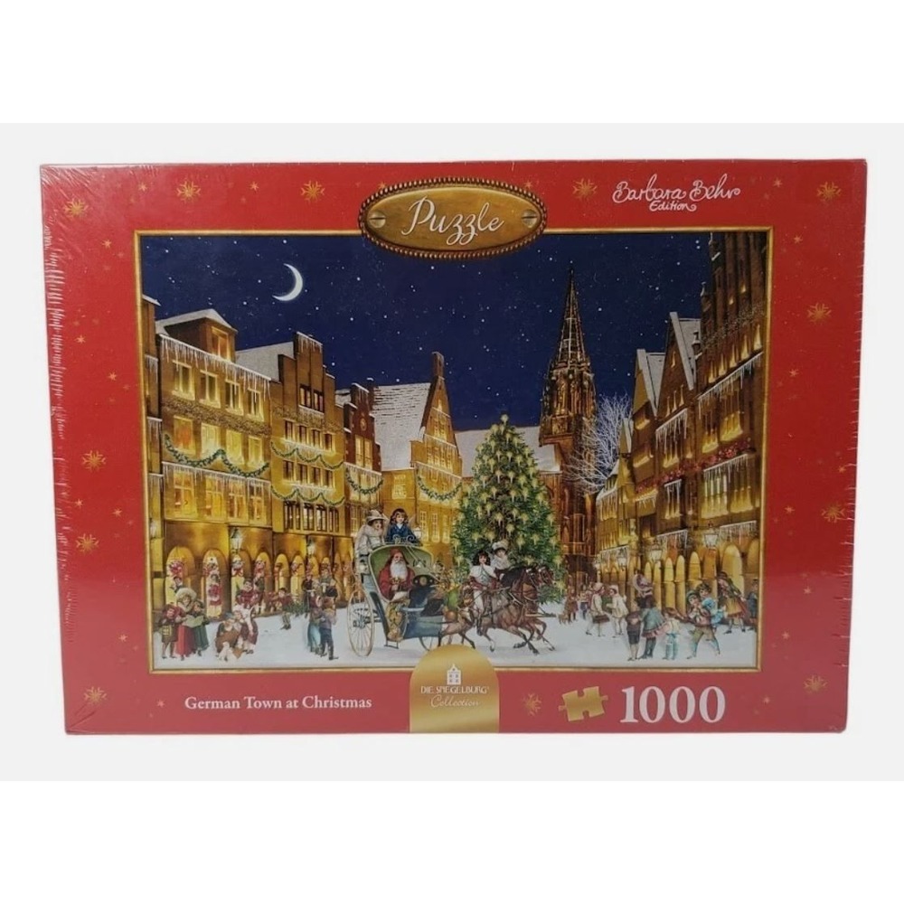 NEW Barbara Behr Edition‎ German Town at Christmas 1000 piece Jigsaw Puzzle!